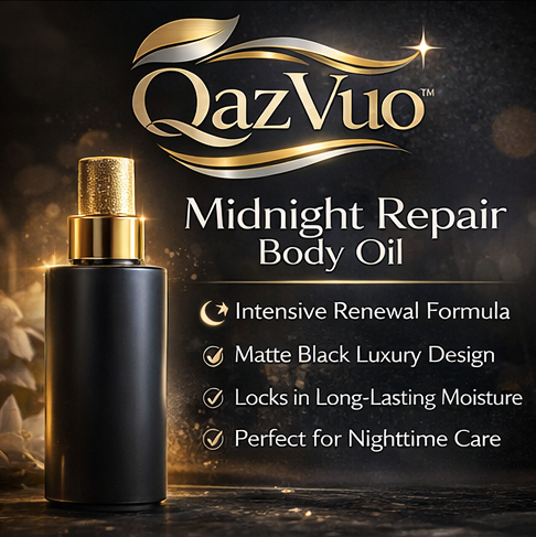 QazVuo™ Midnight Repair Body Oil – Deep Nourishing Overnight Skin Serum, Anti-Dryness Body Treatment